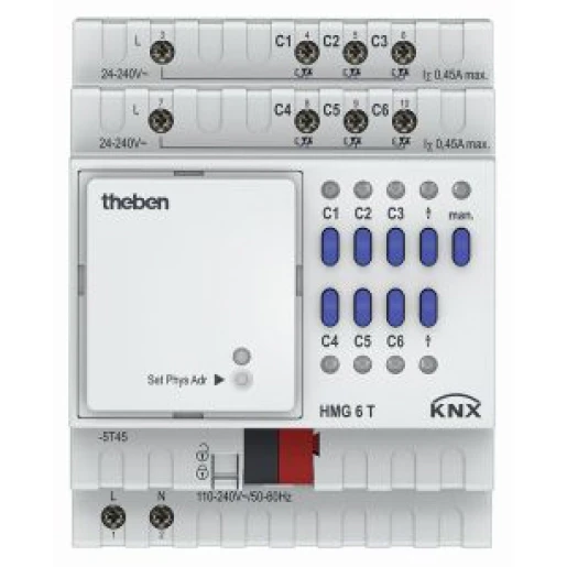 Theben KNX-MIX2 Verwarmingsactor basismodule KNX 6-voudig DIN-rail 24V 4930240
