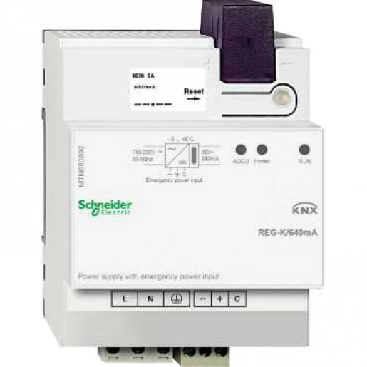 Merten SpaceLogic KNX Voedingseenheid bussysteem + netstroomingang KNX 640mA 30V DIN-rail MTN683890