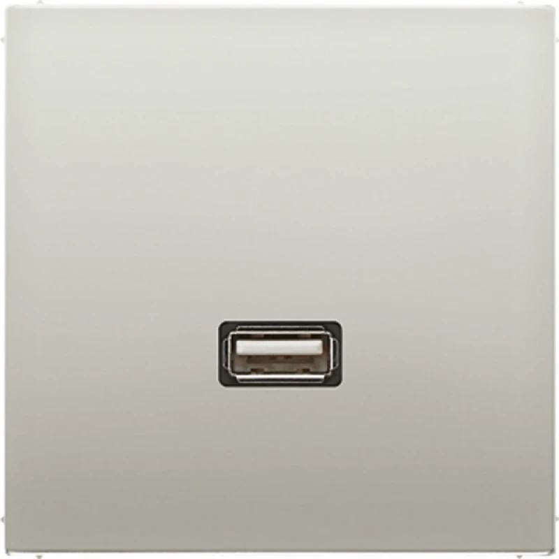 Jung LS range afdekking edelstaal 1x usb MAES1122