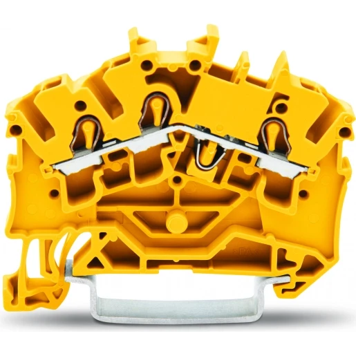 Wago Serie 2002 Verbindingsrijgklem 0,75-4mm² eendr. 0,25-2,5mm² meerdr. Geel