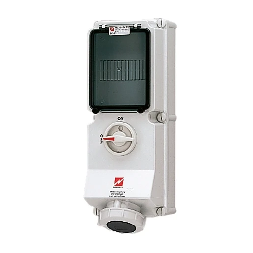 Mennekes WCD 63A 4P 7H 500V IP67 DUO + rail