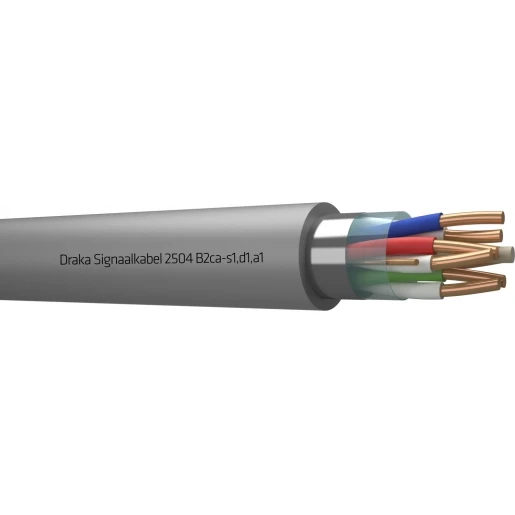 Draka 2500 B2CA signaalkabel 4x2x0,8mm grijs