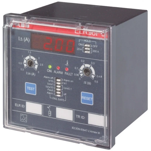 ABB ELR FRONT PANEEL AARDFOUT RELAY
