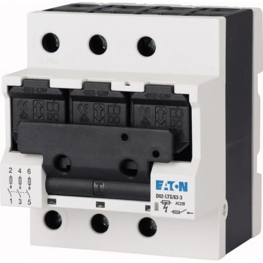 Eaton VEILIGHEDENLASTSCHEIDER D02 OF D01 63A 3P 72MM OOK VOOR 10X38 CILIN