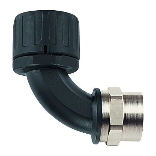 Hellermann Tyton KUNSTSTOF KOPPELING MET DRAAIEND BINNENDRAAD 90° IP66 Ø13MM M16