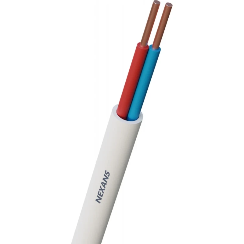 Nexans YR Dca S2 signaalkabel 2x0,8mm wit - 100mtr