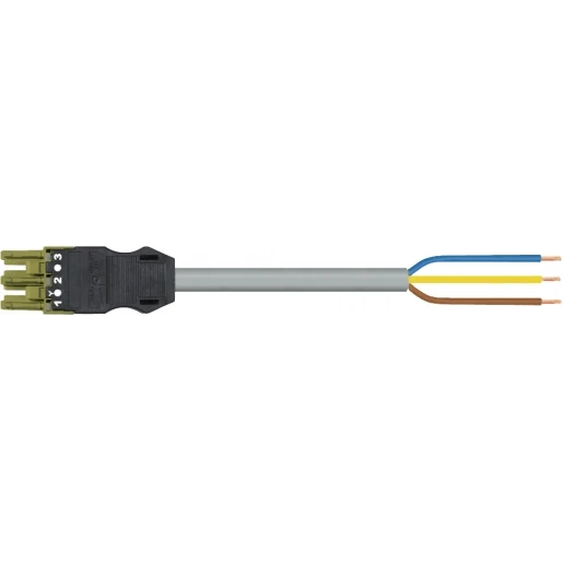 Wago SERIE 771 Patchkabel gebouwinstallatie 3p Contrastekker (female) Vrij kabeluiteinde 4000mm