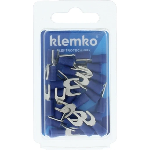 Klemko Blister verpakte Geïsoleerde Vorkkabelschoen smal M4 voor 1,5-2,5mm2