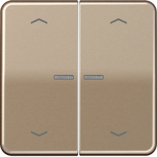 Jung CD range home stuurafdekking pijl goud brons 2-voudig Mat brons BTCD17102PGB