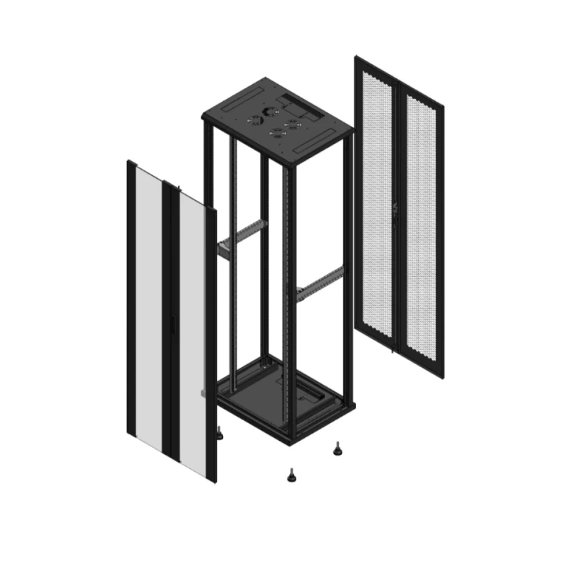 Gigamedia Vloer patchkast AV dubbel VER AR dubbel PER EX 19" 47HE 800x600mm Zwart GGM 704786PVDPPDEX