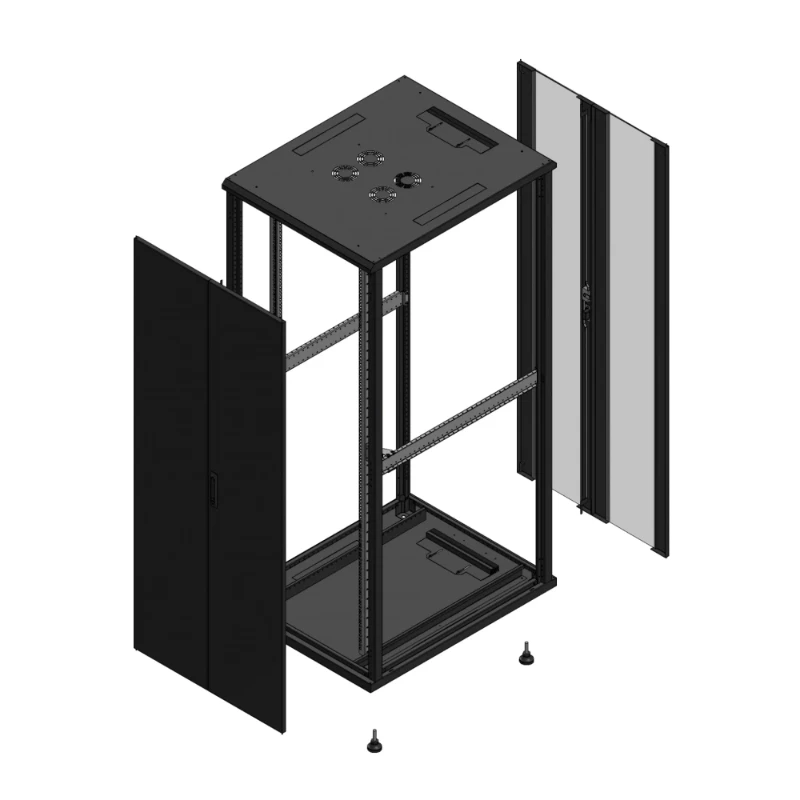 Gigamedia Vloer patchkast AV dubbel TOL AR dubbel VER EX 19" 42HE 800x1000mm Zwart GGM 7042810PTDPVDEX