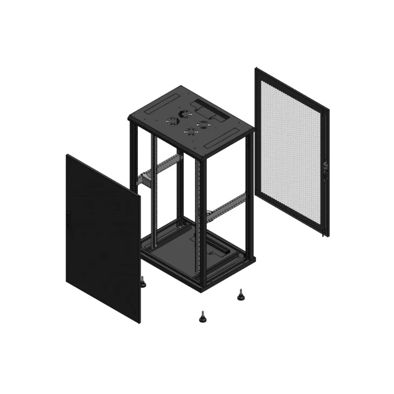 Gigamedia Vloer patchkast AV enkel TOL AR enkel PER EX 19" 26HE 800x600mm Zwart GGM 702686PTSPPSEX