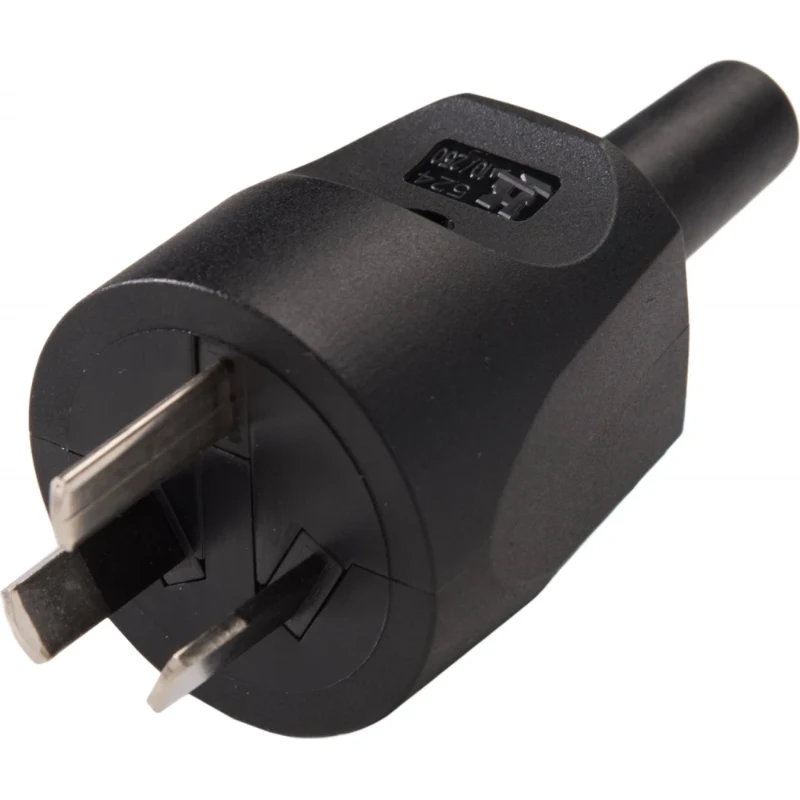 Martin Kaiser Rechte stekker geaard type I zwart met tule