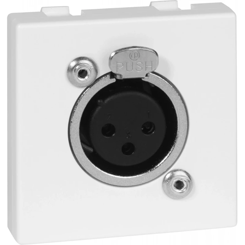 OCS INZETPLAAT XLR Bedieningselement 1 connector Zonder label wit 16.10.041