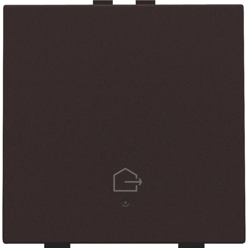 Niko Drukknop met led en comfortsensoren Home Control bruin inbouw 124-52921
