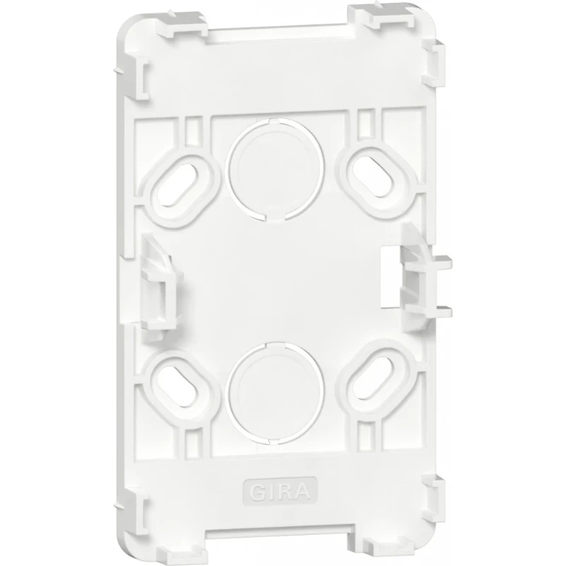 Gira montageplaat k/p wandcontactdoos ra opbouw 2-voudig Glanzend wit RAL 9010 305014