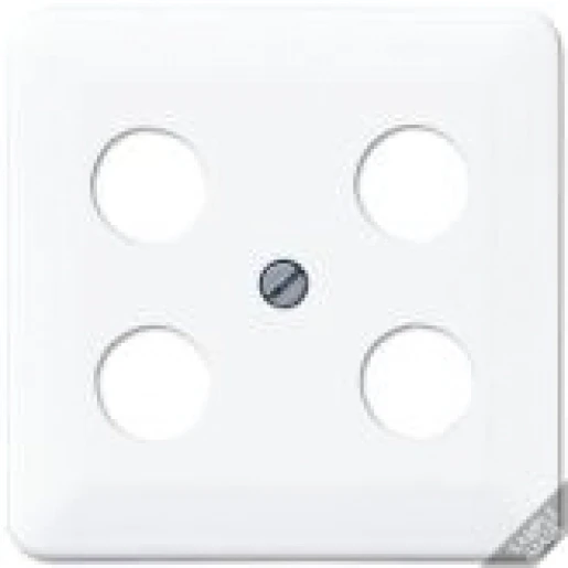 Jung CD range centraalplaat 4-gaats hirschmann cd500 Satelliet 4 connectoren Zonder label wit 561-4SAT1