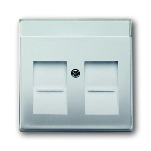 ABB Busch-Jaeger Centraalplaat Jack plug Centraalplaat 2 connectoren Met label RVS 2CKA001710A3767