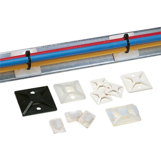 Hellermann Tyton Bevestigingssokkel voor kabelbundelband 28x28mm plakken en schroeven