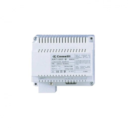 Comelit Voeding 1205/B videokit din-rail 20V DC IP20 1205/B