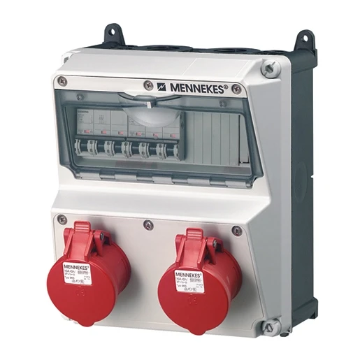 Mennekes AMAXX contactdoos combinatie 2 modules