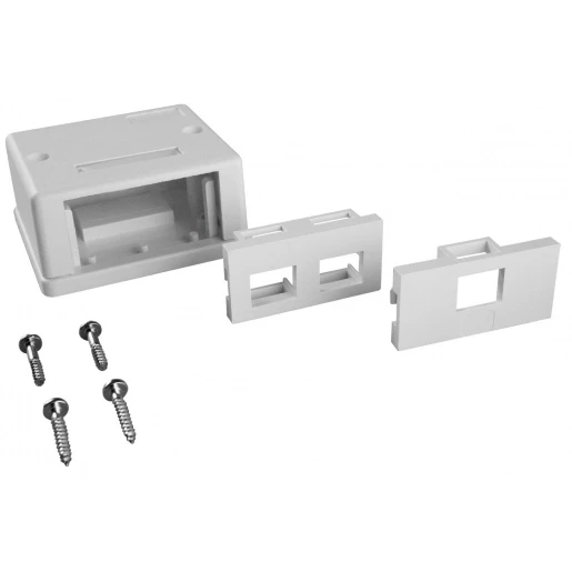 Gigamedia Communicatie-verbindingsdoos opbouw 1-2 poorten ral9010