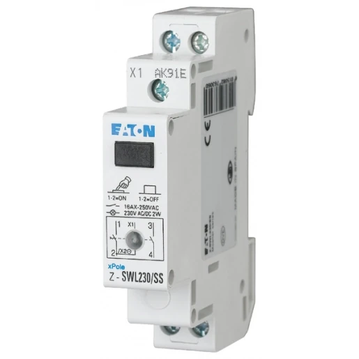 Eaton Schakelaar Z 250VAC 16 A Contacten 2M signaallamp Breedte 1TE