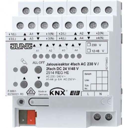 Jung KNX jaloezieactor 4x230VAC/2x24VDC