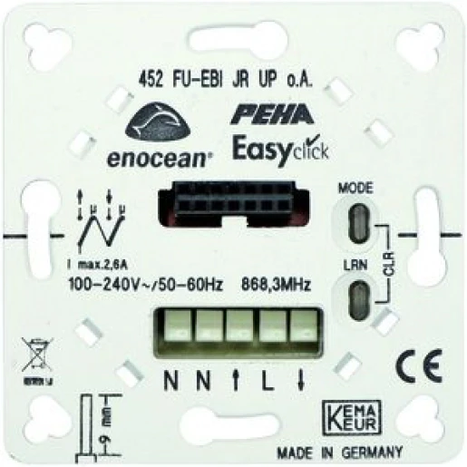 Peha Easyclickpro inbouw JR-ontvanger 2-kanaals met draagframe