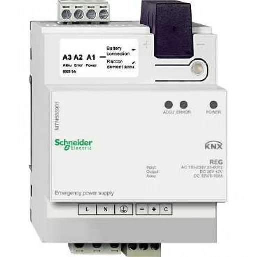 Merten SpaceLogic KNX Noodstroomvoorziening KNX voedingen KNX 640mA 230V DIN-rail MTN683901