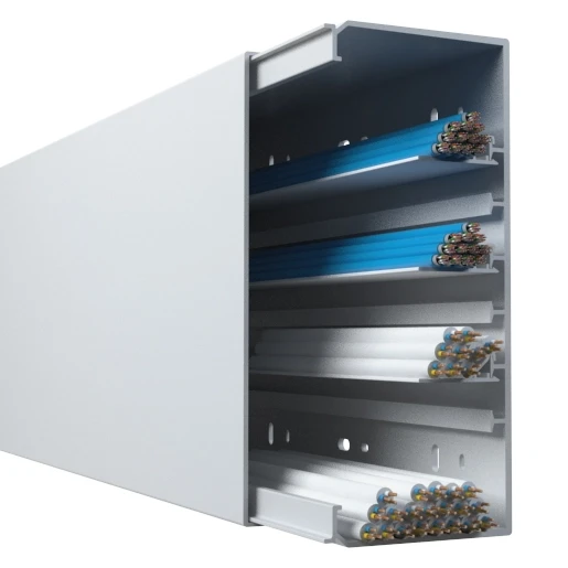 GGK FB kabelkanaal 2000x230x60mm PVC Bodemperforatie met deksel RAL 9001 1056G