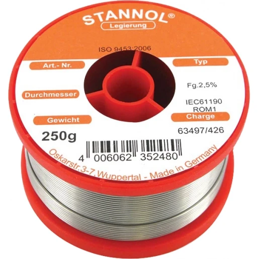 Stannol Soldeertin massief S-PB50SN50 418582 250g 3mm 99040582