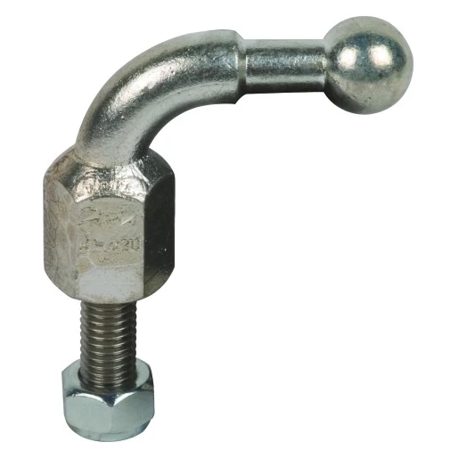 Dehn Fixed ball point d 20mm angled (90°) with threaded pin und nut m16x45m
