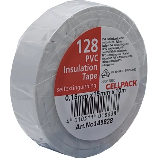 Cellpack TAPE PVC 128 15MMX10M WIT