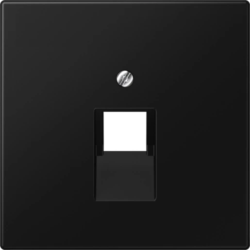 Jung LS range centraalplaat- (onderdeel) afdekking ls990 UAE/IAE 1 connector Zonder label zwart LS969-1UASWM