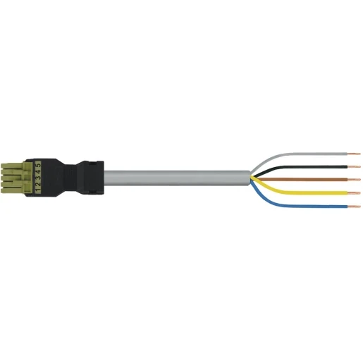 Wago SERIE 891 Patchkabel gebouwinstallatie 5p Contrastekker (female) Vrij kabeluiteinde 4000mm