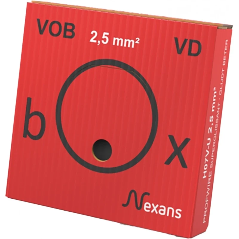 Nexans H07V-U Eca Installatiedraad 2.5mm² rood 100M 10564794