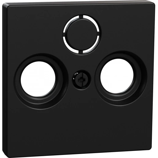 Merten Centraalplaat voor antennecontactdoos 2/3 gaten gerecycled Systeem M Satelliet Centraalplaat 3 connectoren Zonder label zwart MEG4123-0403