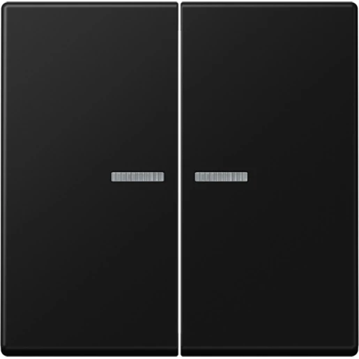 Jung A range home stuurafdekking a500 grafiet zwart 2-voudig Mat zwart RAL 9005 BTA17102SWM