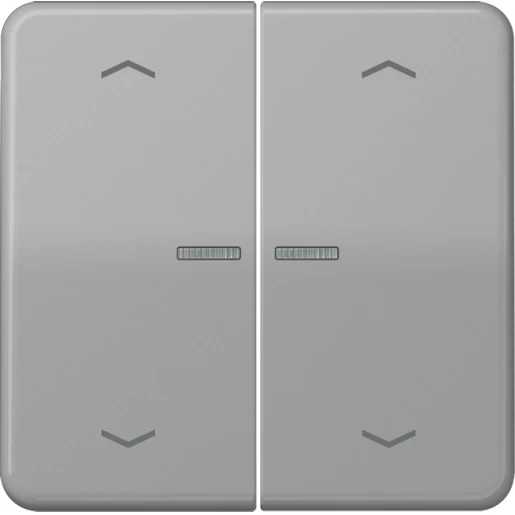 Jung CD range HOME stuurafdekking pijl 2-voudig Glanzend grijs RAL 7038 BTCD17102PGR