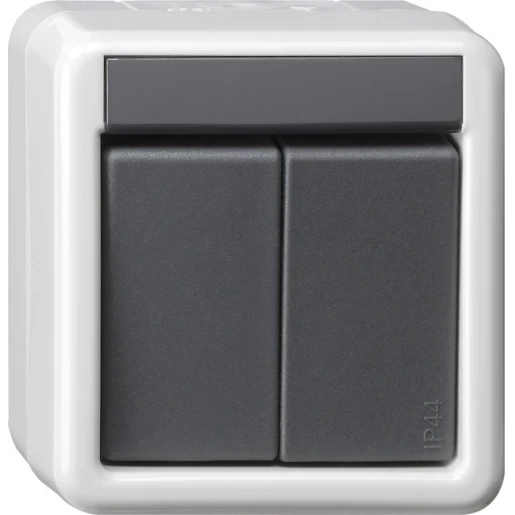 Gira KNX drukc.-BA 2-v 1-punts SW opbouw grijs