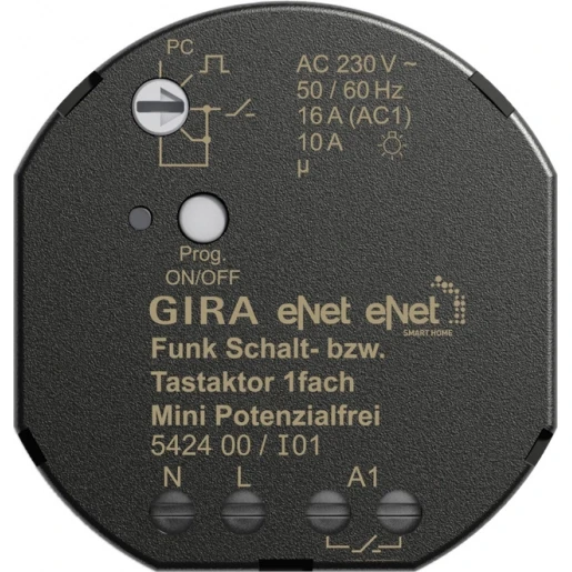 Gira Dr.l.sch.-/tastact. Mini 1-v pot.vrij eNet
