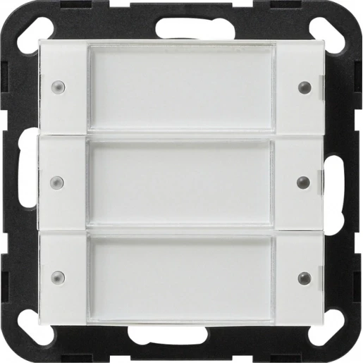 Gira System 55 Tastsensor potentiaalvrij 3-voudig met tekstv inbouw IP20 2003100