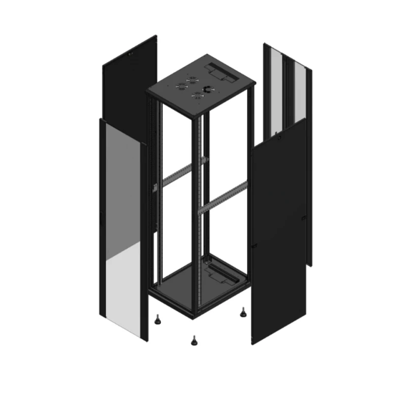 Gigamedia Vloer patchkast AV enkel VER AR dubbel VER 19" 47HE 600x800mm Zwart GGM 704768PVSPVD