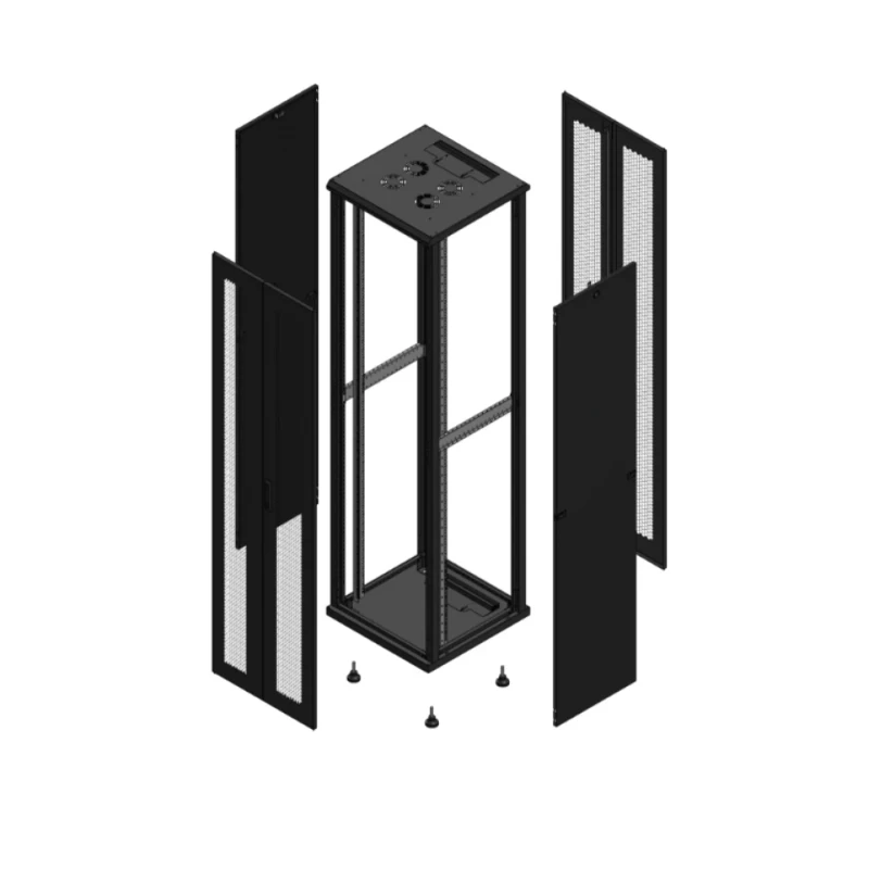 Gigamedia Vloer patchkast AV dubbel PER AR dubbel PER 19" 47HE 600x600mm Zwart GGM 704766PPDPPD