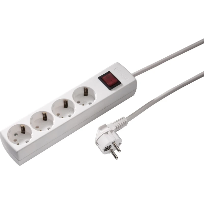 Martin Kaiser contactdooscombinatie 4RA 16A IP20 snoer 5m 1064ZL5-15W/KWS