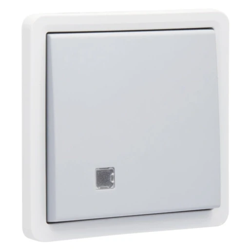 Niko New Hydro Drukknop doorschijnend venster opbouw Drukknop Mat grijs 700-30005