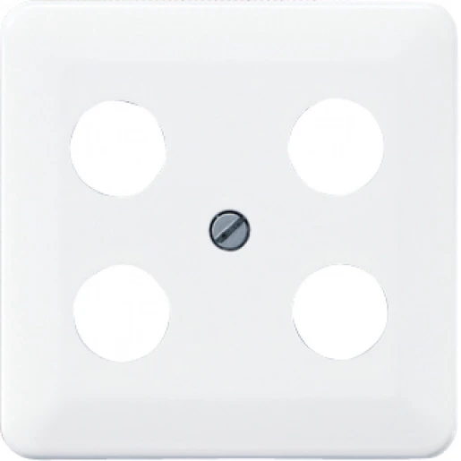 Jung CD range tv-fm afdekking 4-gaten cd500 Satelliet 4 connectoren Zonder label wit CD561-4SAT1WW