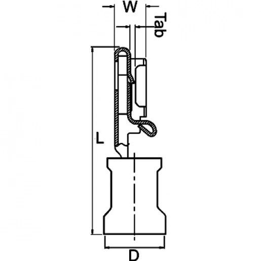 Klemko VLAKST.POSITIVE LOCK 6,3X0,8 KABEL 1,04-2,66MM2