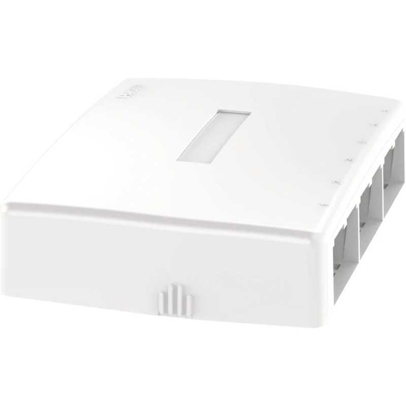 Panduit Mini Com 6 port Surf Mt Box w/quick release cover and adhesi